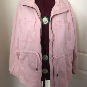 Old Navy Pink Utility Jacket (Plus Size)